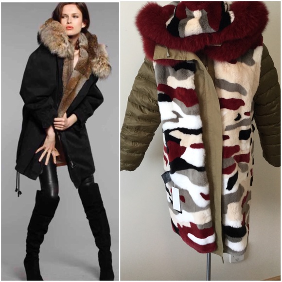 Yves Salomon Jackets & Blazers - Yves Salomon army Reversible Intarsia Parka Coat
